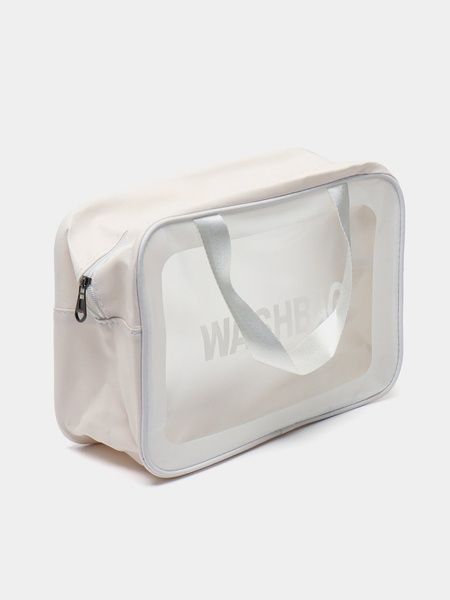 Жіноча косметичка органайзер WASHBAG BIG з двома ручками біла 10201big-3 фото
