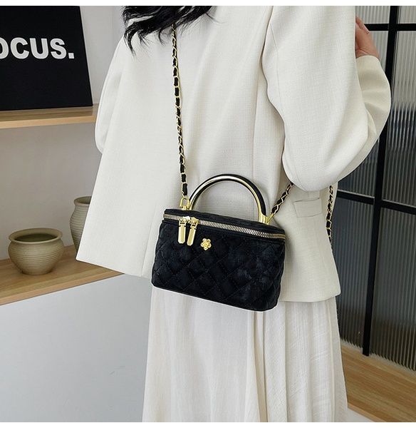 Женская сумка-косметичка 2814 1032 Vanity Bag велюровая кросс-боди черная 10402-1 фото