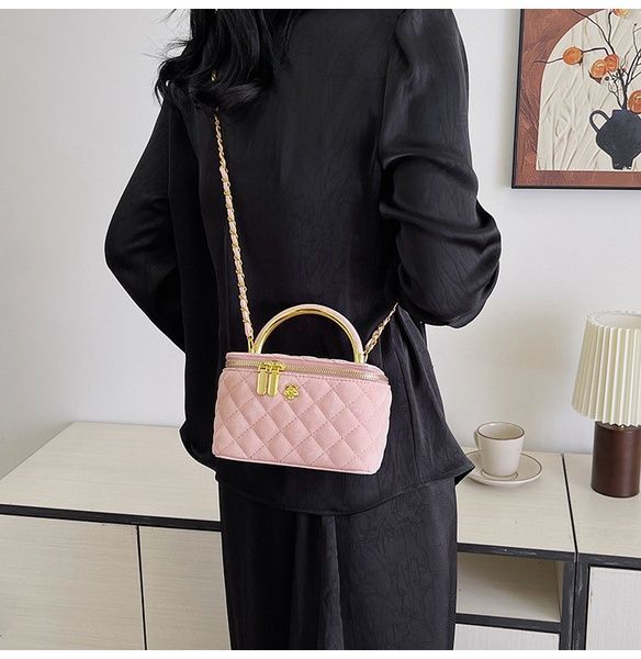 Жіноча сумка-косметичка 2814 1032 Vanity Bag велюрова крос-боді рожева 10402-3 фото